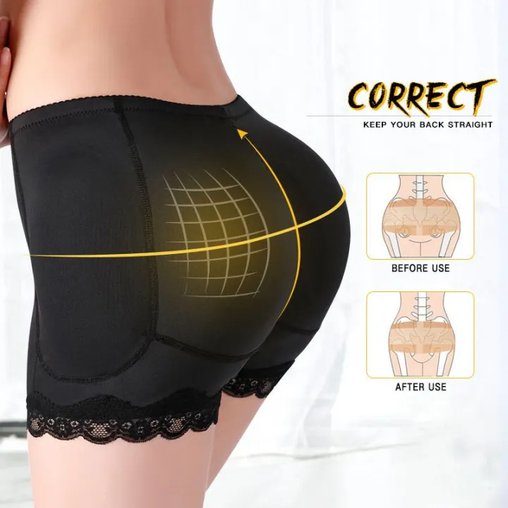 Feng%20plus%20Size%20Crotch%20Padded%20Panties%20Women's%20Shaping%20and%20Belly%20Trimming%20Hip%20Lifting%20Hip%20Fake%20Hip%20Pad%20Underwear%20Hip%20Lifting%20Shorts%20-%20Image%202