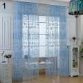 Pastoral Floral Voile Window Door Curtain Balcony Valances Drape Panel Sheer. 