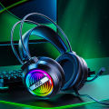 AOC GH120 Wired Light Emitting Headphones and Earphones 7.1 Channel Esports Game Chicken Eating Computer Exclusive. 