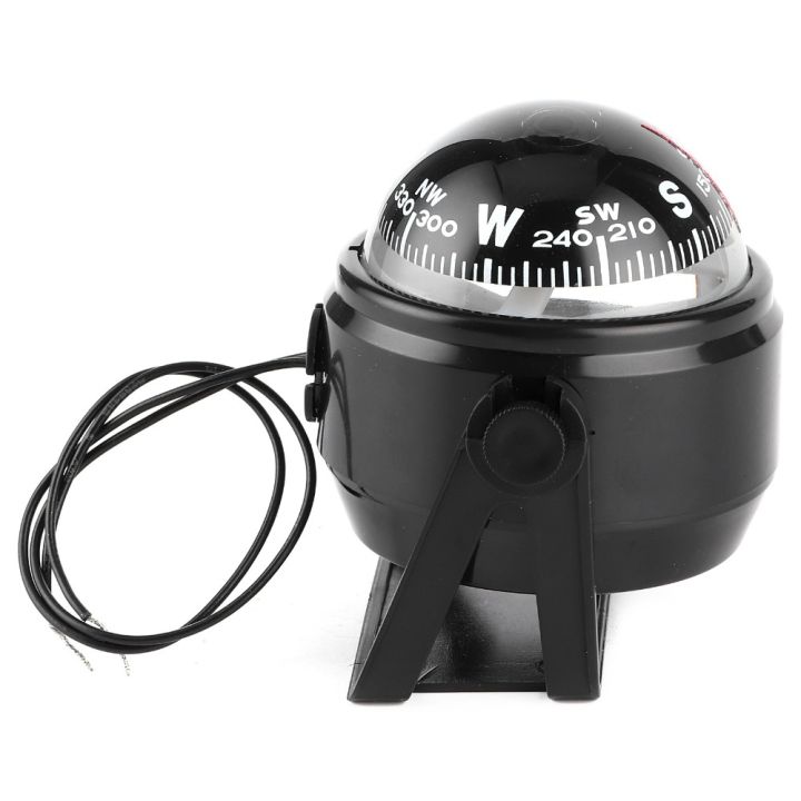 Multi Purpose 12V Power LED Digital Compass Digital Display Black Boat ...