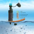 Multi functional portable water filter for outdoor emergency water purification. 