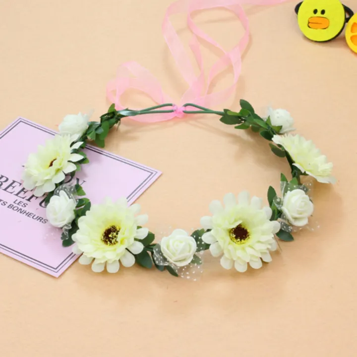 with%20Adjustable%20Ribbon%20Bloomy%20Rose%20Flower%20Leave%20Crown%20Bridal%20Halo%20Headband%20-%20Image%205