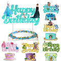 Cartoon Cake Flag Frozen Elsa Anna Rapunzel Jasmine Tiana Princess Mickey Minnie Mouse Birthday Cake Baking Decoration. 