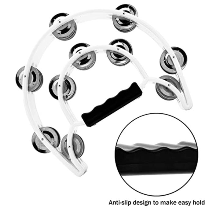 Half%20Moon%20Tambourine%20Musical%20Instrument%20Percussion%20Drum%20&%20Guitar%20Playing%20(White)%20-%20Image%204