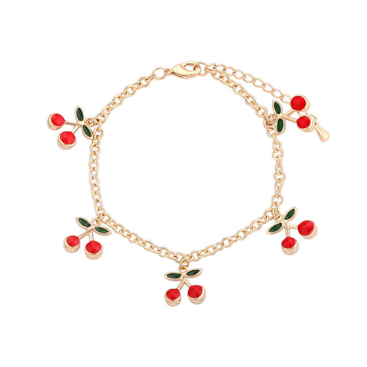 Korean%20Style%20Small%20Cherry%20Bracelet%20For%20Girls%20Women%20Simple%20Design%20Sense%20Jewellery%20Gift%20-%20Image%207