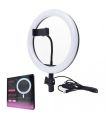 10 Inch Selfie Ring Light, LED Ring Light with Tripod Mount and Phone Holder, Desktop Circle Light for YouTube Video, TikTok, Live Stream, Makeup - Beauty Ring Light for iPhone and android cell phone. 