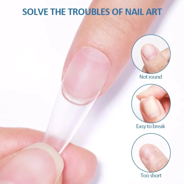 KOSKOE%20120pcs%20Press%20on%20False%20Nails%20Coffin%20Semi-Frosted%20Full%20Cover%20UV%20Gel%20Nail%20soft%20gel%20tips%20Capsule%20Extension%20Manicure%20Tool%20-%20Image%204