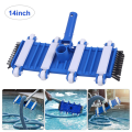 14 Inch Flexible Pool Vacuum Head Swimming Pool Suction Head with Wheels Side Brush for Pond Spa Hot Tub Cleaning. 