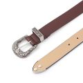 【HUT】 Vintage Adjustable Boho Western Belt Women Black Brown Leather Belt Female Cowboy Hight Waist Belts For Ladies Jeans Dresses. 