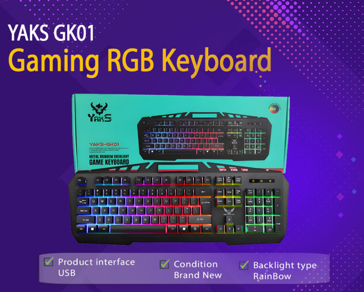 YAKS GK01   RGB GAMING KEYBOARD
