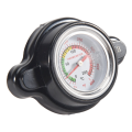 High Pressure Radiator Cap with Temperature Gauge, 1.8 Bar Radiator Cap 25.6Psi for Honda, Kawasaki, Suzuki, Yamaha. 