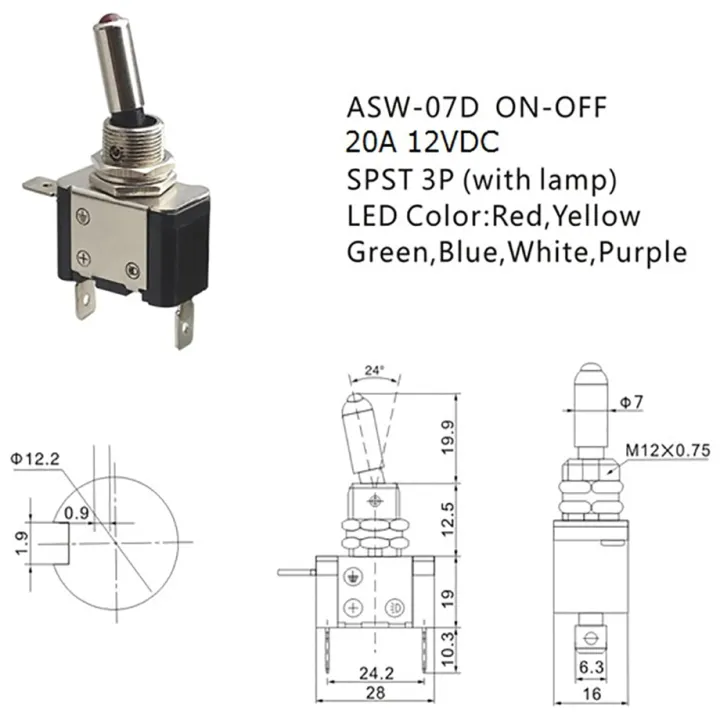 %E3%80%90Red%E3%80%91%2012V%20Illuminated%20LED%20Toggle%20SPST%20with%20Safety%20Aircraft%20Missile%20Style%20Flip%20Up%20Cover%20Guard%20Auto%20Car%20Boat%20Truck%20-%20Image%203