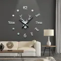 Large Acrylic 3D Wall Watch Clocks DIY Mirror Deer Head Stickers Art Decal Living Room Quartz Needle Europe Style Home Decor. 