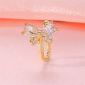 Piercings Nose Earrings Crystal Zircon Butterfly Nose Cuff Copper Clip On The Ear Cartilage Helix Lobe Tragus Hoop Ring. 