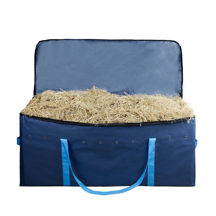 Large Capacity Hay Storage Bag with Zip Portable Handles Portable Waterproof Horse Feeder Bag Livestock Hay Bags for Horses Goat 41 x 18 Inch