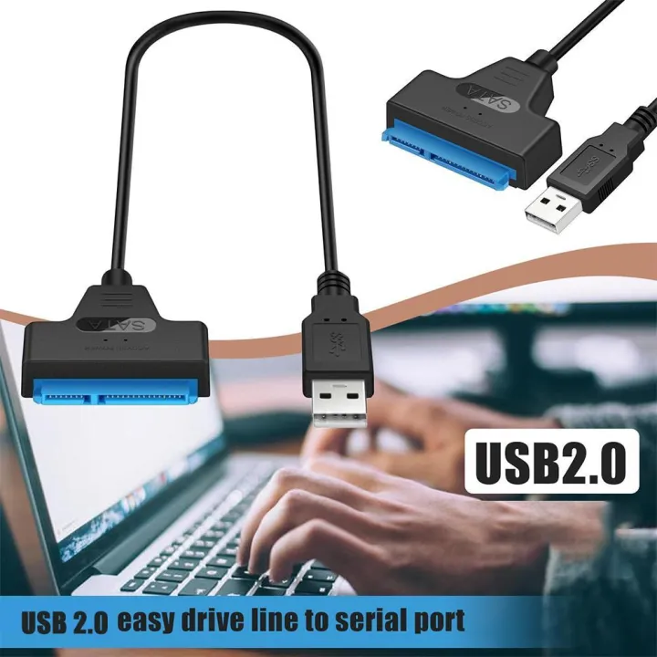 Easy Drive Line Usb 2.0 To Sata 22pin Cable Adapter Converter Lines Hdd ...