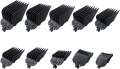 WELURE 10Pcs Clipper Guards Set Replacement for Limural K11S/ Novah HCL-001/ Surker K7S/K9C/K9S 1/16 to 1 - Black. 