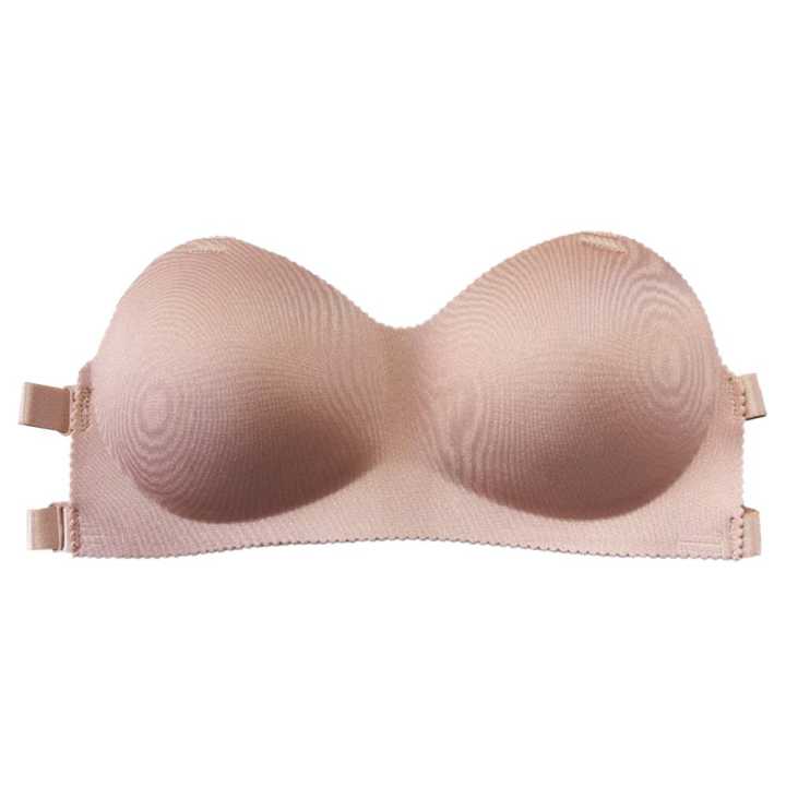 Women Strapless Invisible Basic Bras-Women Breathable Seamless No Wire Casual Bras-Breathable Push Up Bra