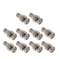 【SkinHorizon】10Pcs/Set BNC Male Plug To F Female Jack Coax Connector Adapter For CCTV Camera. 