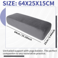 Yoga Bolster Pillow for Meditation Support-Rectangular Yoga Cushion. 