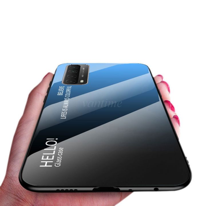 Vantime%20for%20Huawei%20Y7a%20Case%20Gradient%20Phone%20Back%20Hard%20Glass%20Cover%20-%20Image%203