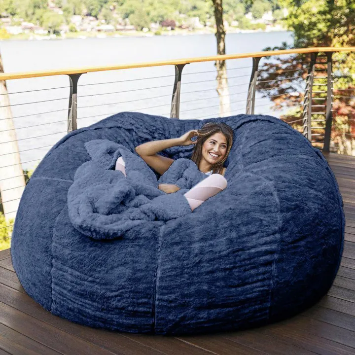 Home%20Sponge%20Bed%20Bean%20Bag%20Chair%20Cover%20Slipcover%20Double%20Bedroom%20Balcony%20Large%20Couch%20Round%20Soft%20Fluffy%20Cover%20No%20Fillings%20Only%20Cover%20-%20Image%203