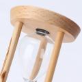 Migeet Hourglass Sand Timer 3 Minutes Sand Clock Round Watch Glass Wood Timer. 