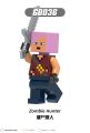 Single Sale Minecraft Blocks Zombie Villager mini Action toy Tamer Fox Rogue Figures Building Blocks Toys Bricks Assemble Toys Gifts for children G0105. 