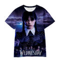 2023 New Wednesday Addams 3D Printing T-shirt Men Women and Children Summer Casual Pop New Style Clothing Tee Tops. 