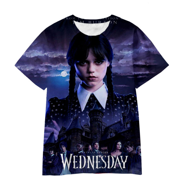 2023%20New%20Wednesday%20Addams%203D%20Printing%20T-shirt%20Men%20Women%20and%20Children%20Summer%20Casual%20Pop%20New%20Style%20Clothing%20Tee%20Tops%20-%20Image%204