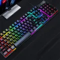 Firewings T20 Gaming Keyboards Computer Keyboard Backlight 104 Buttons USB Ergonomic Wired PC Laptop Games. 