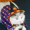 Pet Transformation Outfit Pet Costume Cat Hat Pumpkin Print Cape Cute Transformation Outfit Three-dimensional Pet Hat. 