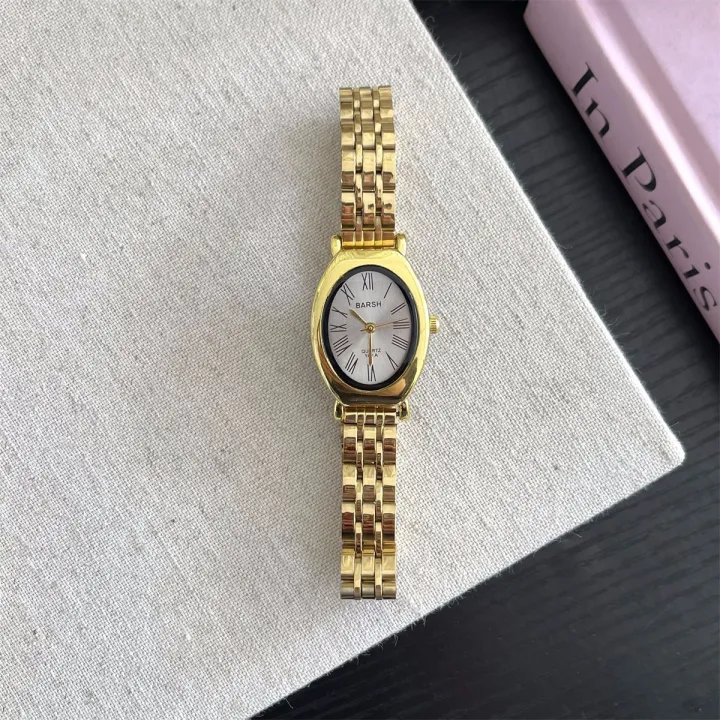 Gold%20Oval%20Small%20Dial%20Watch%20for%20Women,%20Versatile,%20Simple,%20Fashionable%20for%20Middle%20and%20High%20School%20Girls%20-%20Image%209