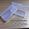 Rectangular Lock Empty Box Transparent Plastic Spare Parts Tool Storage Box Fugar. 