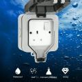 IP66 13A Weatherproof outdoor/ground floor socket enclosure with plug/ receptacle. 