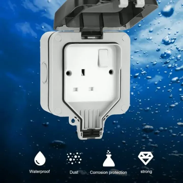 IP66%2013A%20Weatherproof%20outdoor/ground%20floor%20socket%20enclosure%20with%20plug/%20receptacle%20-%20Image%202