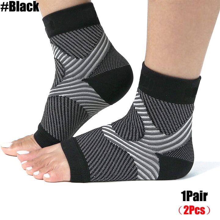 1Pair Plantar Fasciitis Ankle Leg Foot Supports Heel Brace Compression ...