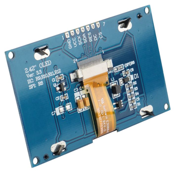 5pcs%202.42%20Inch%2012864%20128X64%20OLED%20Display%20Module%20IIC%20I2C%20SPI%20Serial%20LCD%20Screen%20for%20C51%20STM32%20SSD1309%20(White%20Font)%20-%20Image%205