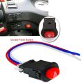 Motorcycle Hazard Light Switch Double Warn Flash Emergency Signal Lock w/3 Wires. 