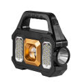 LED Portable Searchlight Non-Slip Waterproof Solar Handheld Flashlight Multifunctional With Side for Mountaineering Hiking. 