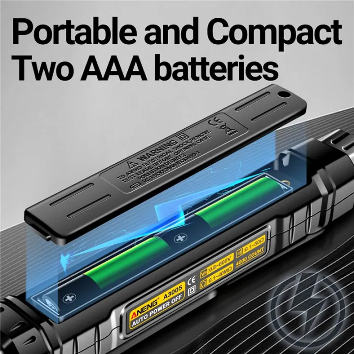 A3005%20Digital%20Multimeter%204000Count%20AC/%20Tester%20Portable%20Non-Contact%20Voltmeter%20Sensor%20Black%20-%20Image%205