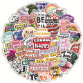 20/40/60 pcs of Motivational Quotes Sentences Phrases Stickers Fridge Laptop. 