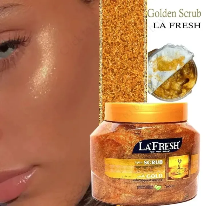 LA%20FRESH%20Face%20&%20Body%20Gold%20Scrub%20lfbg%20With%20Vitamin%20E%20500%20Ml%20for%20Gold%20Facial%20for%20a%20Lighter,%20Softer,%20Healthier-Looking%20Skin%20-%20Image%203