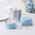 100Pcs 5Oz 125Ml Disposable Cake Baking Cups Muffin Liners Cups with Lids Aluminum Foil Cupcake Baking Cups-Pink. 