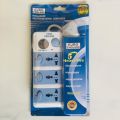 3 Way Euro England High Grade Power Extension Cord Adapter Multi Functional Convertor 5 Socket and 5 Meters Wire (Euro England). 