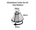Elizabethan collar E-Collar M for Dogs and Cats (Size chart have displayed). 