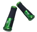 1 Pair MONSTER Motorcycle Handle Grip , High Quality Universal Handle Grip / Handle Bar Green Color. 