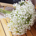 Artificial Plastic Flowers Bouquet White Gypsophila DIY Home Wedding Balcony Babysbreath Outdoor Decoration Flower. 