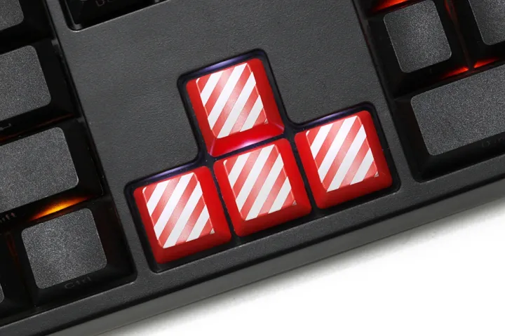R1 R2 R3 R4 Keyboard Keycaps Novelty Shine Through Keycaps ABS Etched black red custom mechanical ...