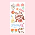 Little Bunny Handbook Stickers School Office Supplies Cute Girl Water Cup Stickers DIY Diary Decorative Stickers Waterproof Stationery Decorative Accessories. 